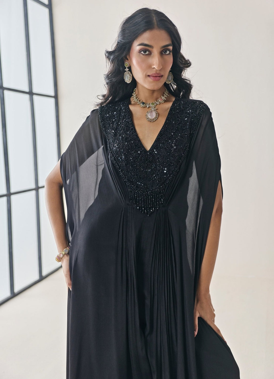Seema Thukral Black Chiffon KaftanFabilicious Fashion