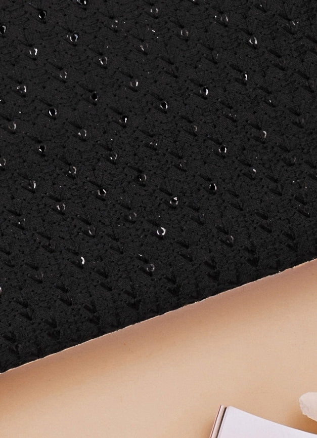 Black Embroidered Clutch AMYRA - Fabilicious Fashion