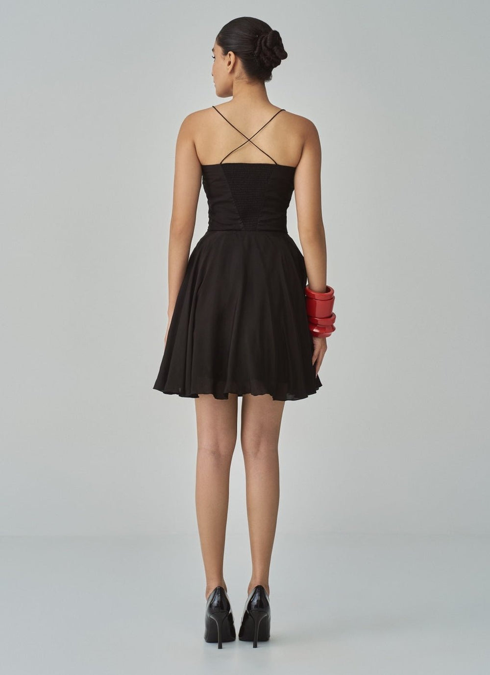 Black Embroidered Dress Saaksha & Kinni - Fabilicious Fashion
