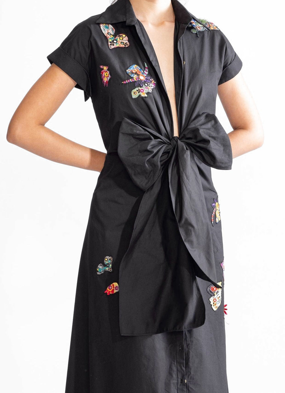 Black Embroidered Dress Saaksha & Kinni - Fabilicious Fashion