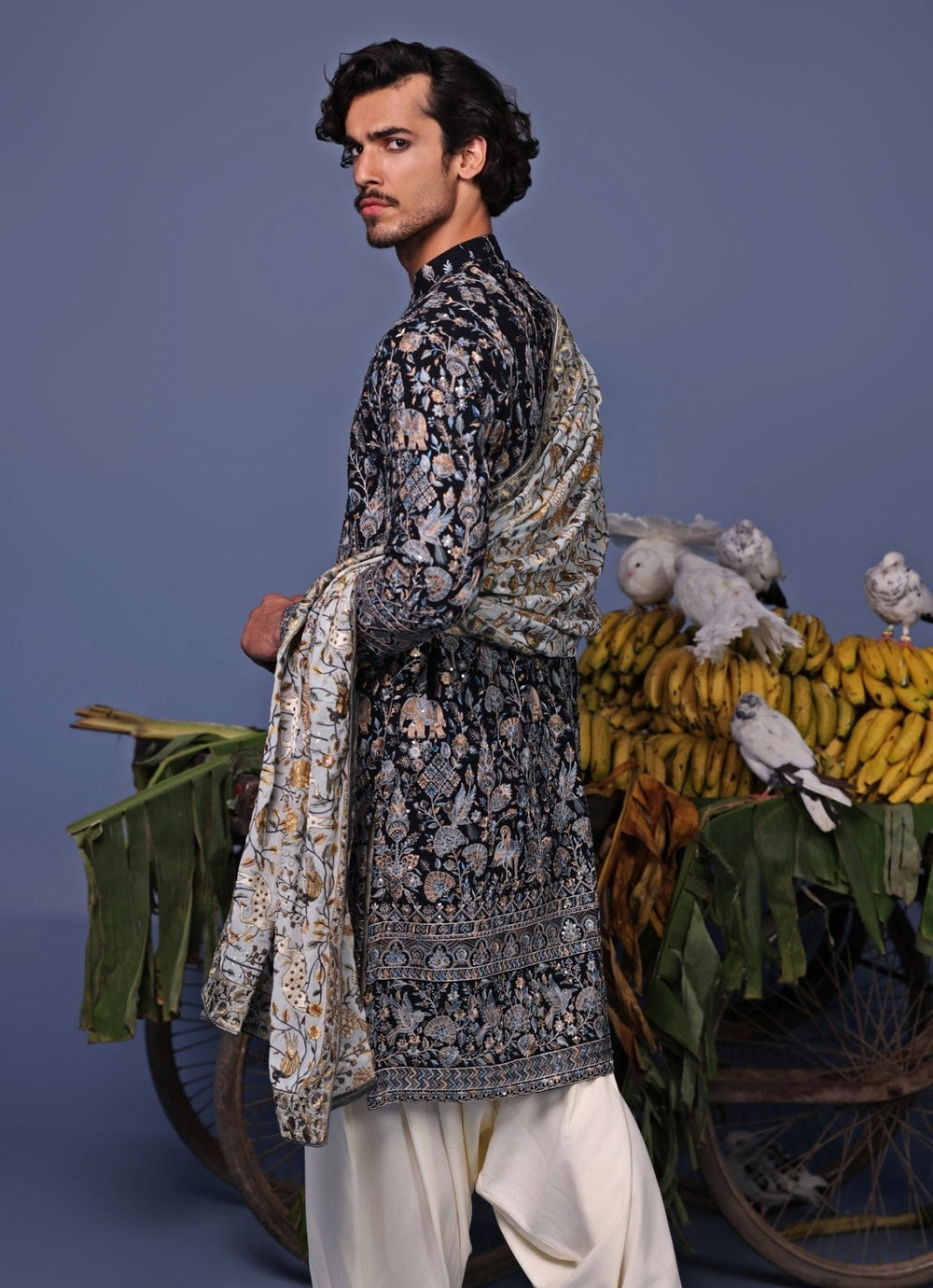 Black Embroidered Kurta Patiala Pant Set Kalpraag - Fabilicious Fashion
