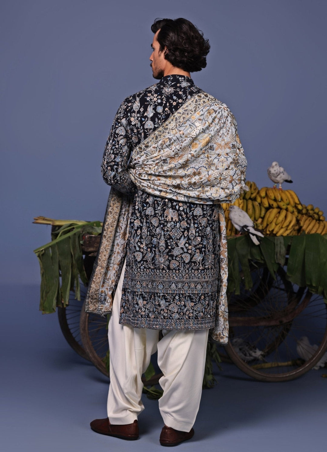 Black Embroidered Kurta Patiala Pant Set Kalpraag - Fabilicious Fashion