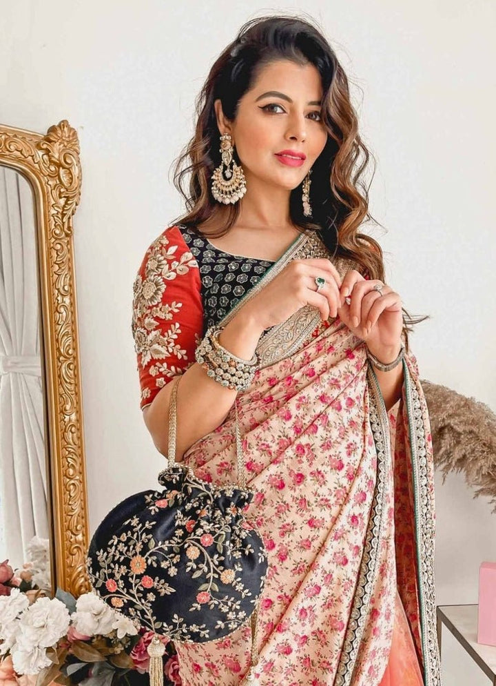 Black Embroidered Potli AMYRA - Fabilicious Fashion