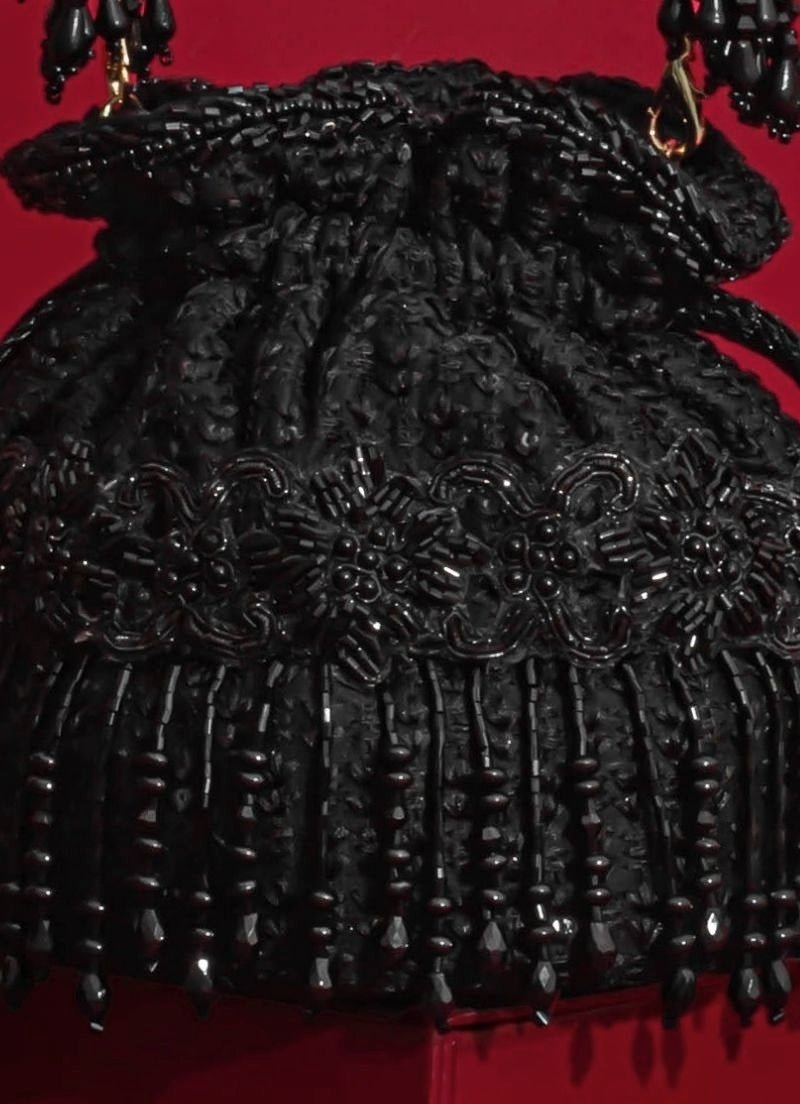 Amyra Black Embroidered Silk PotliFabilicious Fashion