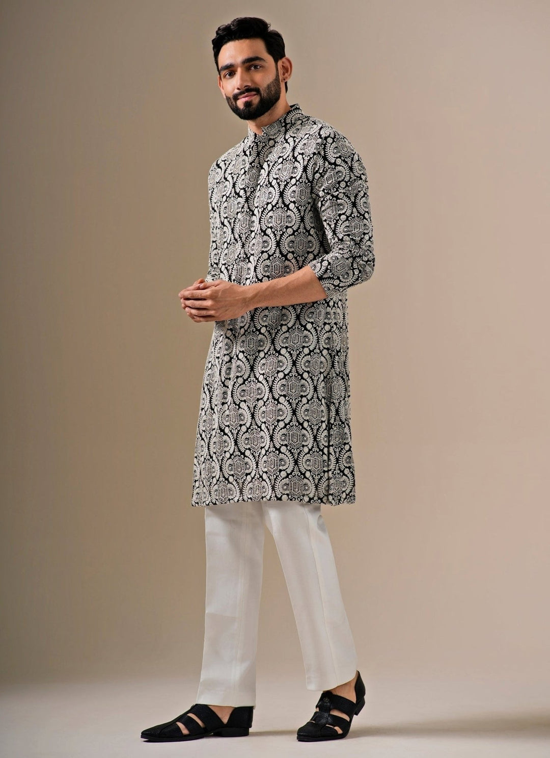 Darzi House Black Georgette Kurta SetFabilicious Fashion