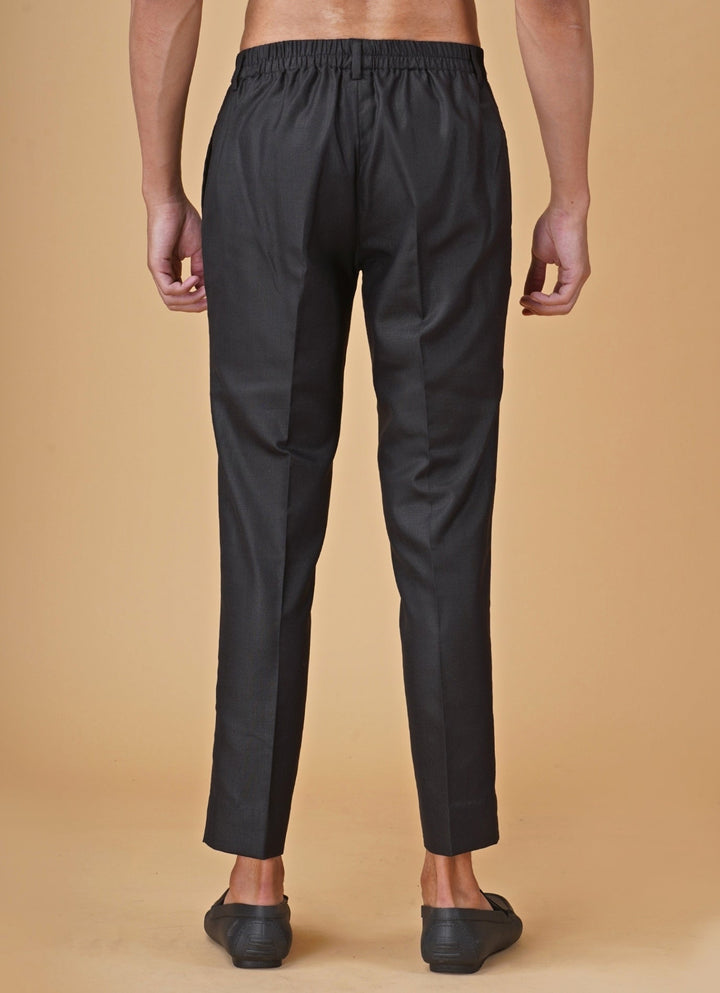 Black Printed Silk Kurta Jacket Set Manish Nagdeo Men - Fabilicious Fashion