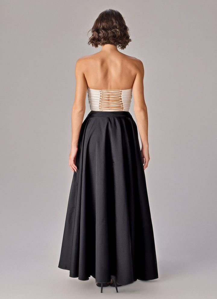 Saaksha &amp; Kinni Black Skirt With Multicolour Embroidered CorsetFabilicious Fashion