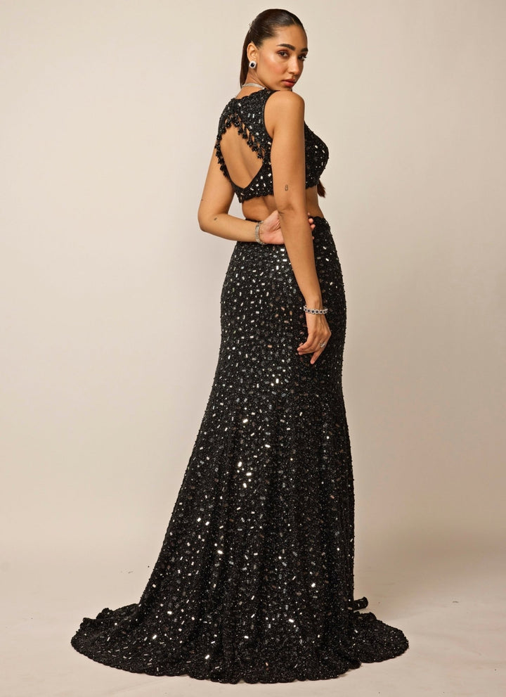 Vvani by Vani Vats Black Soft Net Mermaid Lehenga SetFabilicious Fashion