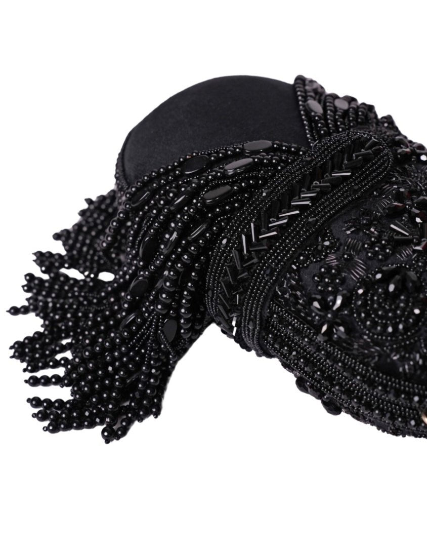 Black Suede Embellished Capsule Bag House of Kosha - Fabilicious Fashion