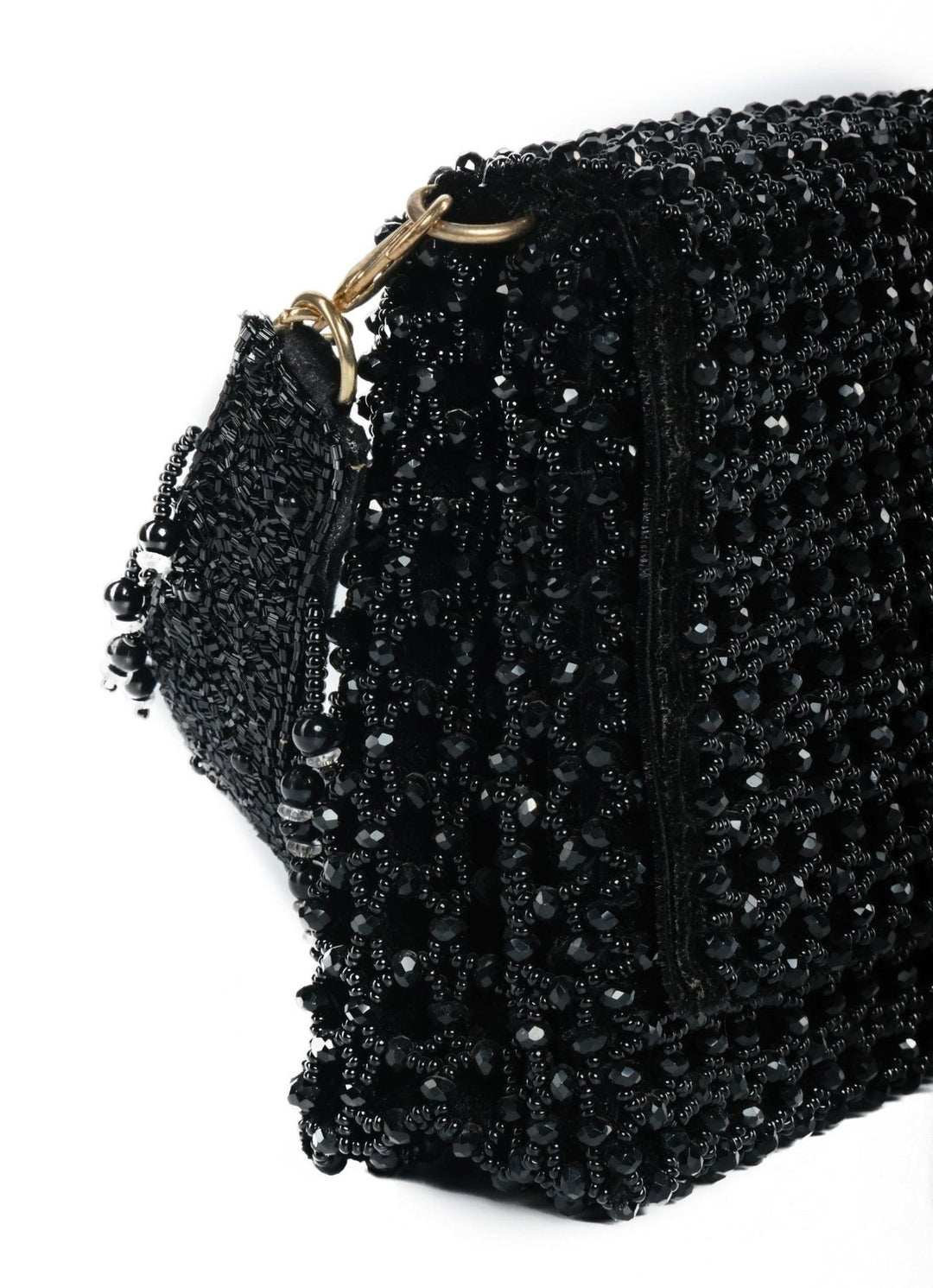 Black Suede Handcrafted Clutch House of Kosha - Fabilicious Fashion