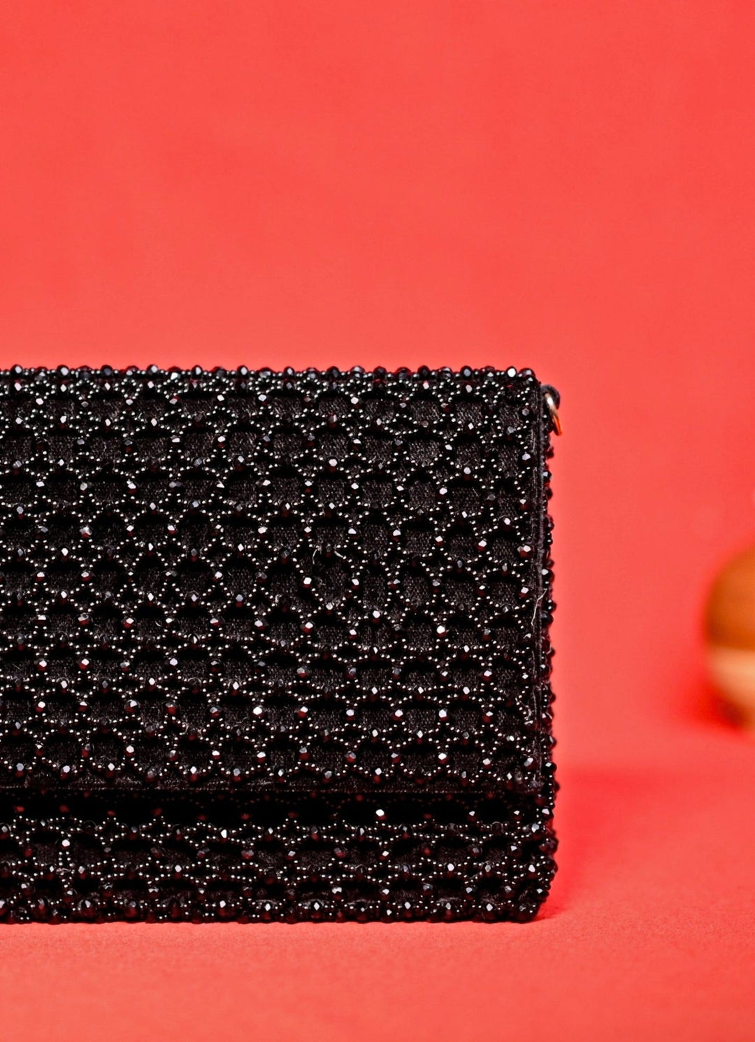 Black Suede Handcrafted Clutch House of Kosha - Fabilicious Fashion