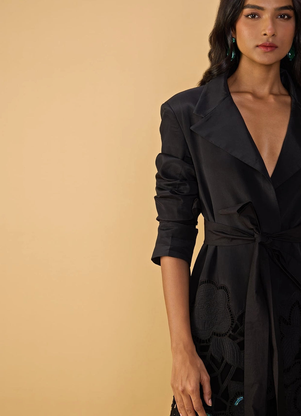 Black Trench Coat Palazzo Set Saaksha & Kinni - Fabilicious Fashion