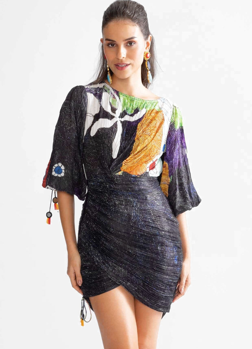Black Tribal Print Dress Saaksha & Kinni - Fabilicious Fashion