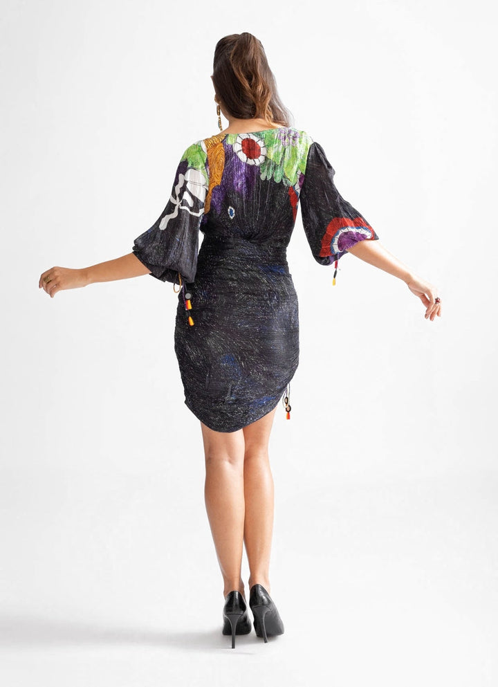 Black Tribal Print Dress Saaksha & Kinni - Fabilicious Fashion