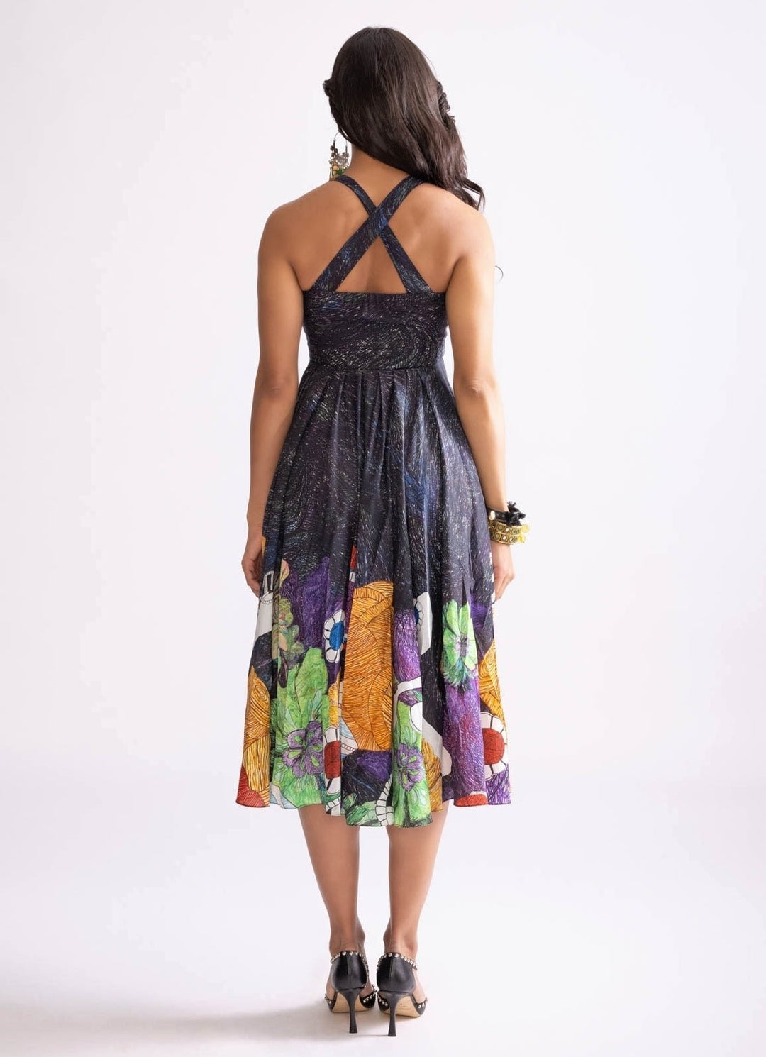 Black Tribal Print Dress Saaksha & Kinni - Fabilicious Fashion