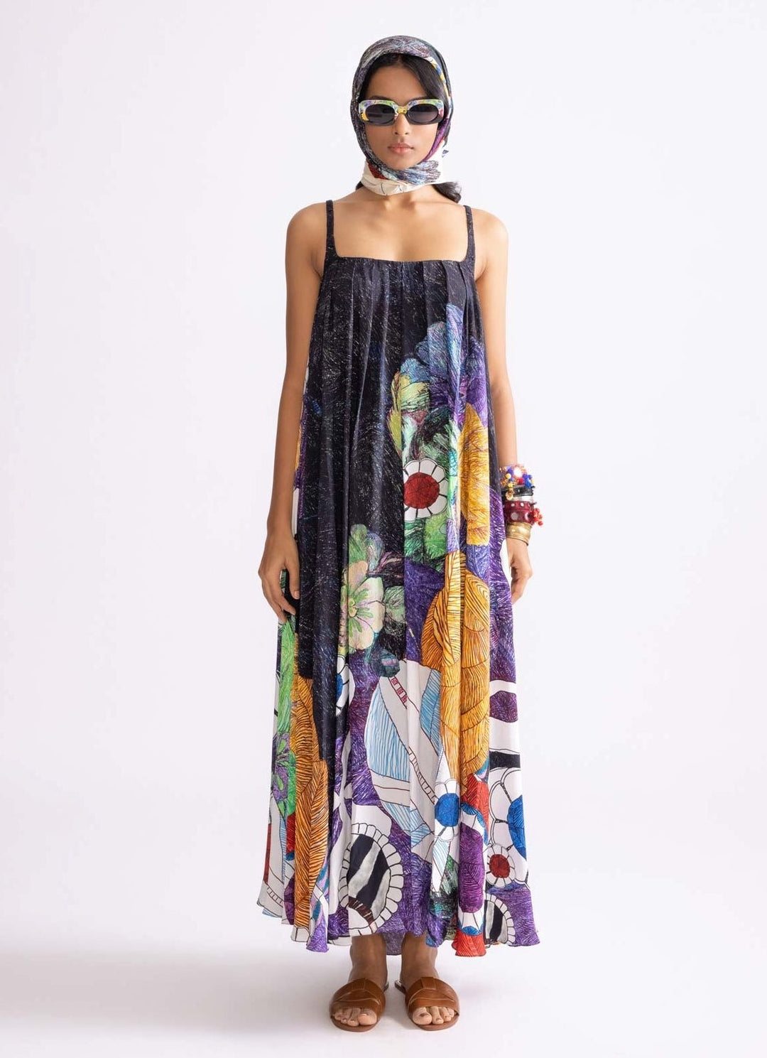 Black Tribal Print Dress Saaksha & Kinni - Fabilicious Fashion