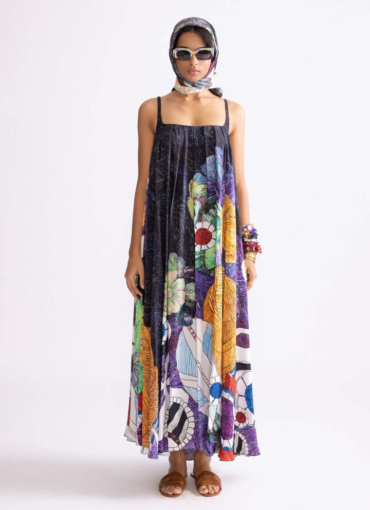 Black Tribal Print Dress Saaksha & Kinni - Fabilicious Fashion