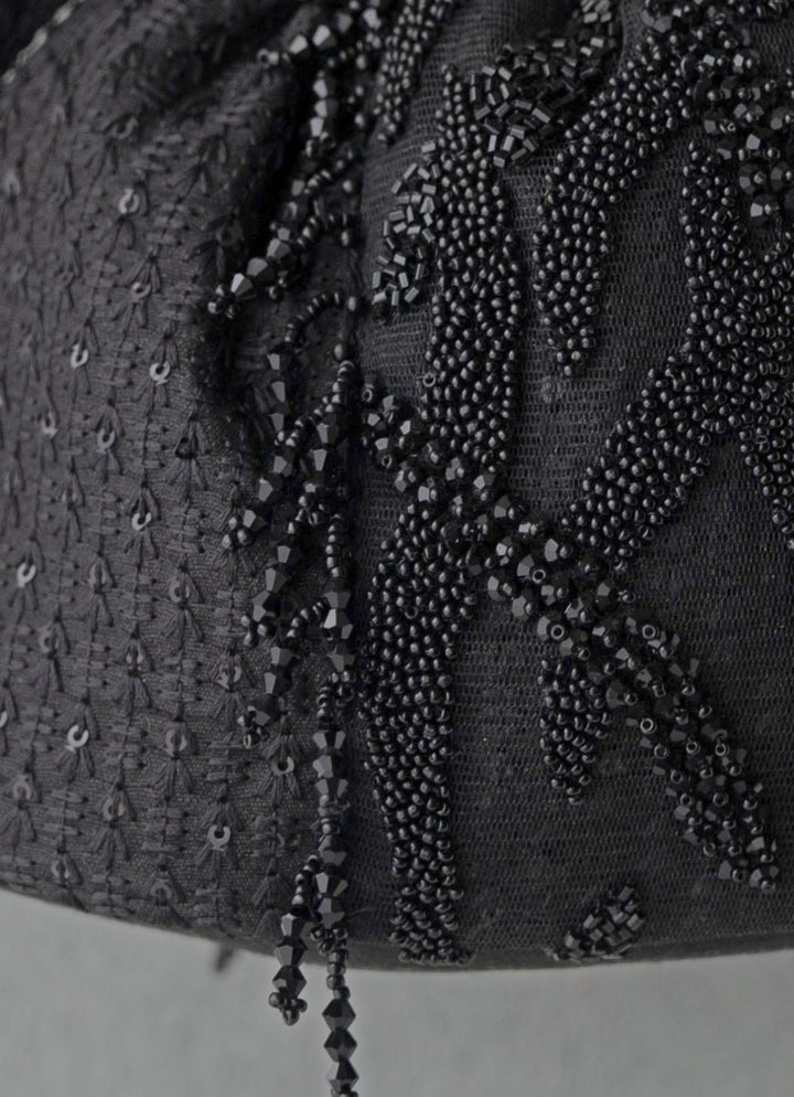 Black Woven Bucket Bag AMYRA - Fabilicious Fashion