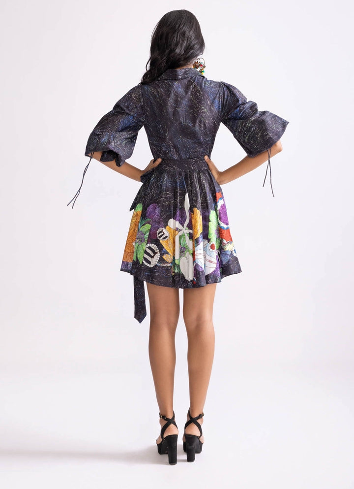 Black Wrap Style Dress Saaksha & Kinni - Fabilicious Fashion