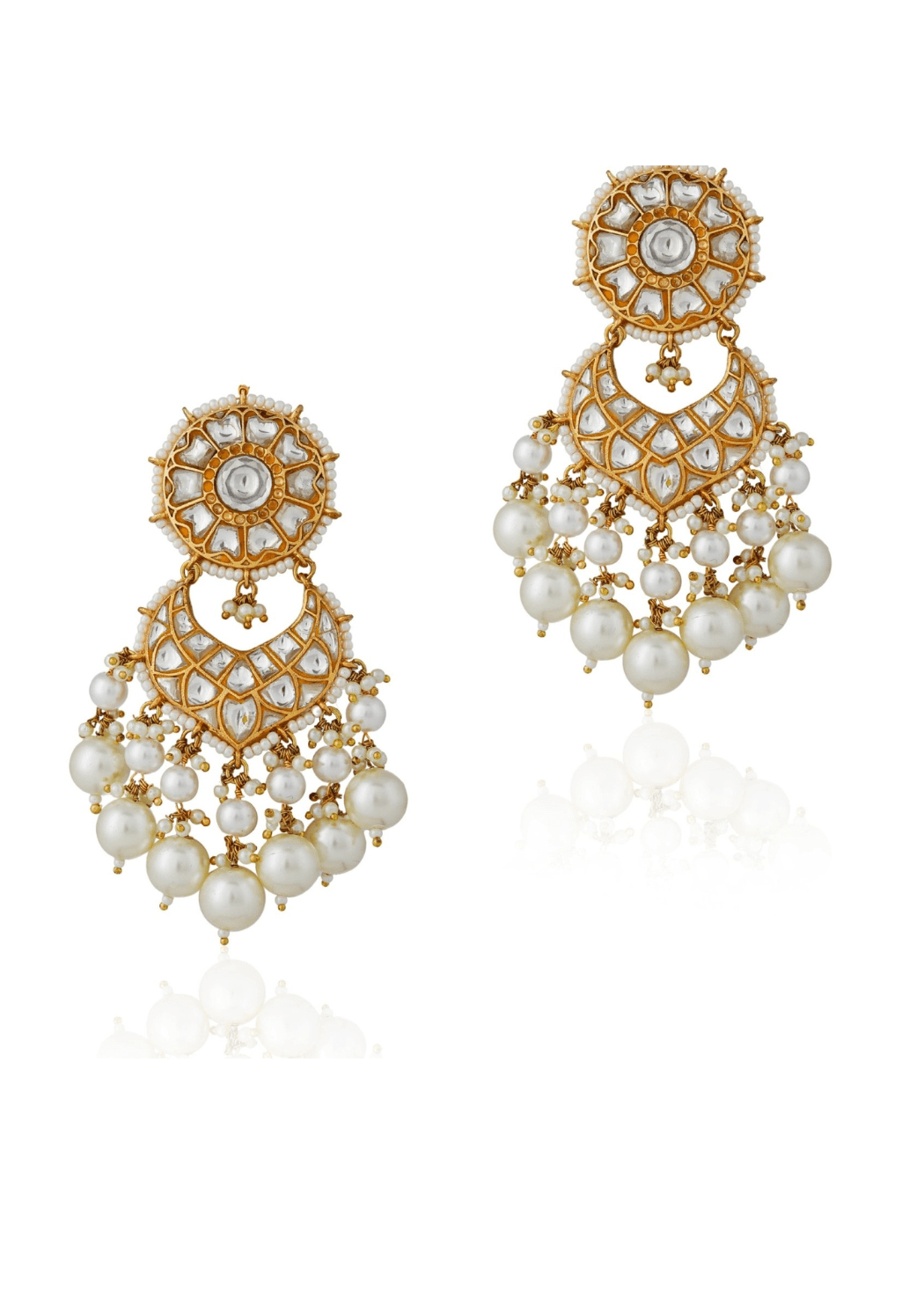 Blue And Pearl Stone Gold Plated Kundan Choker Set Riana Jewellery - Fabilicious Fashion