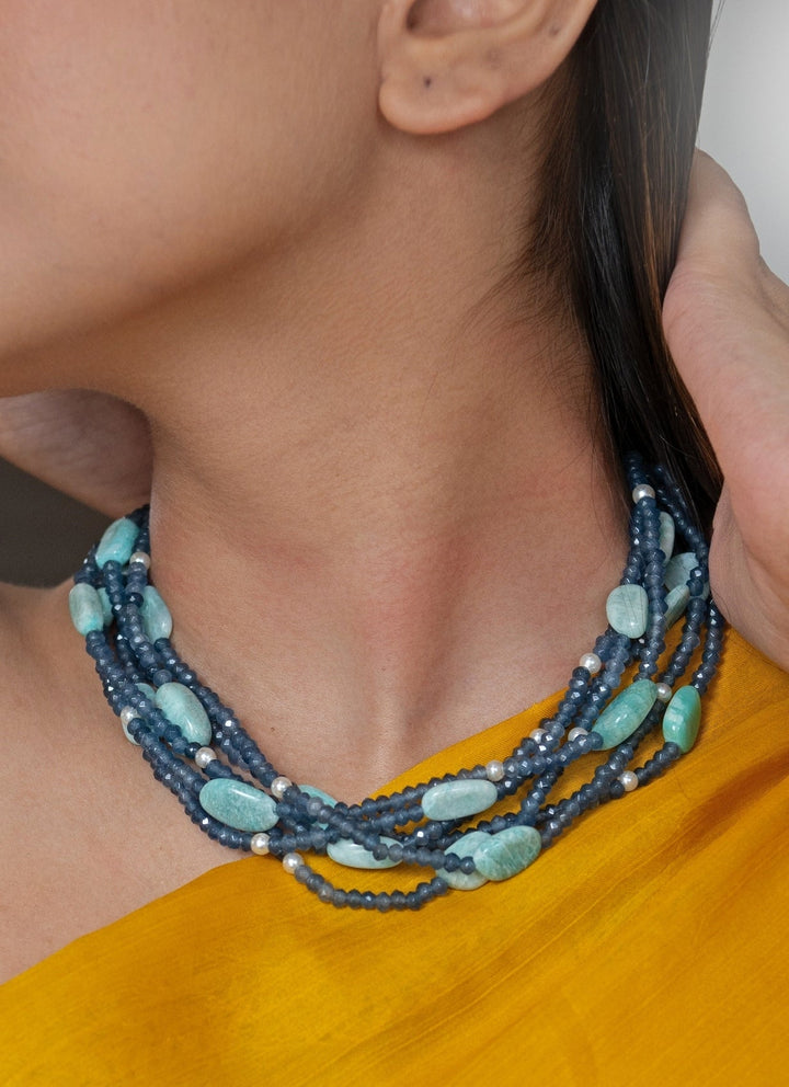 Do Taara Blue Choker NecklaceFabilicious Fashion