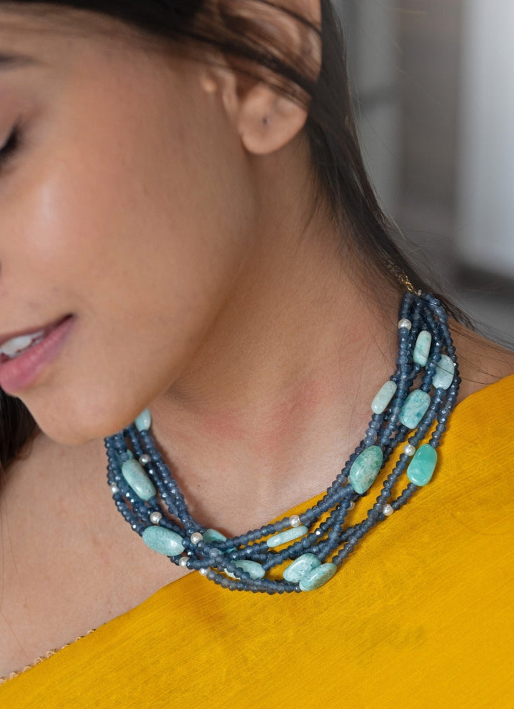 Do Taara Blue Choker NecklaceFabilicious Fashion