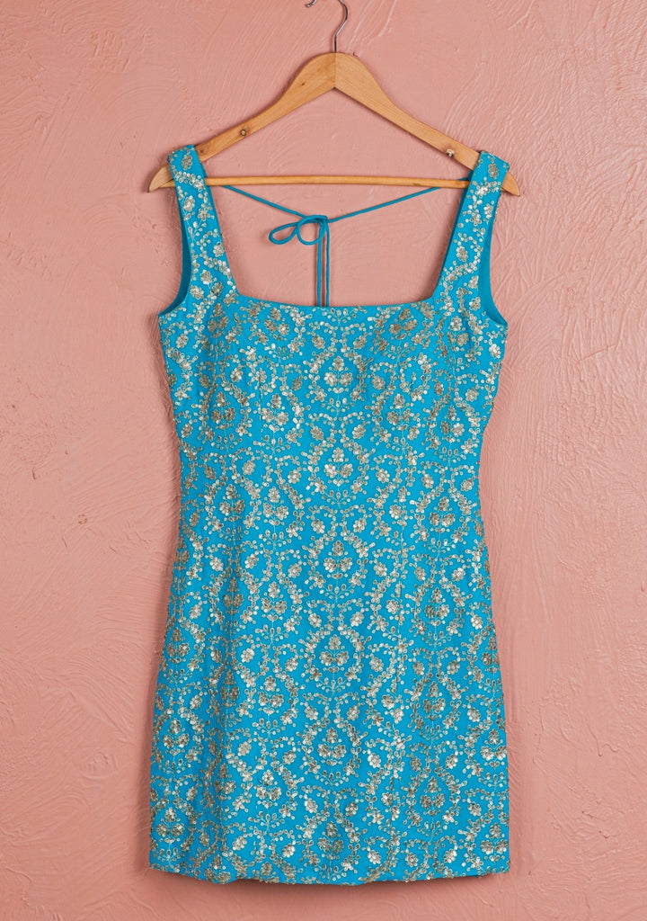 Blue Embroidered Georgette Kurta Sharara Set Anisha Shetty - Fabilicious Fashion