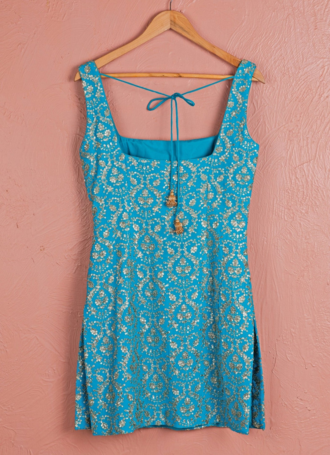 Blue Embroidered Georgette Kurta Sharara Set Anisha Shetty - Fabilicious Fashion
