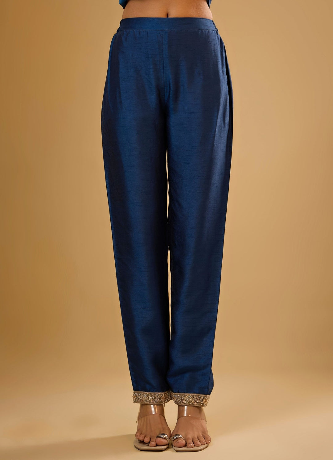 Blue Embroidered Kurta Pants Set Renee Label - Fabilicious Fashion