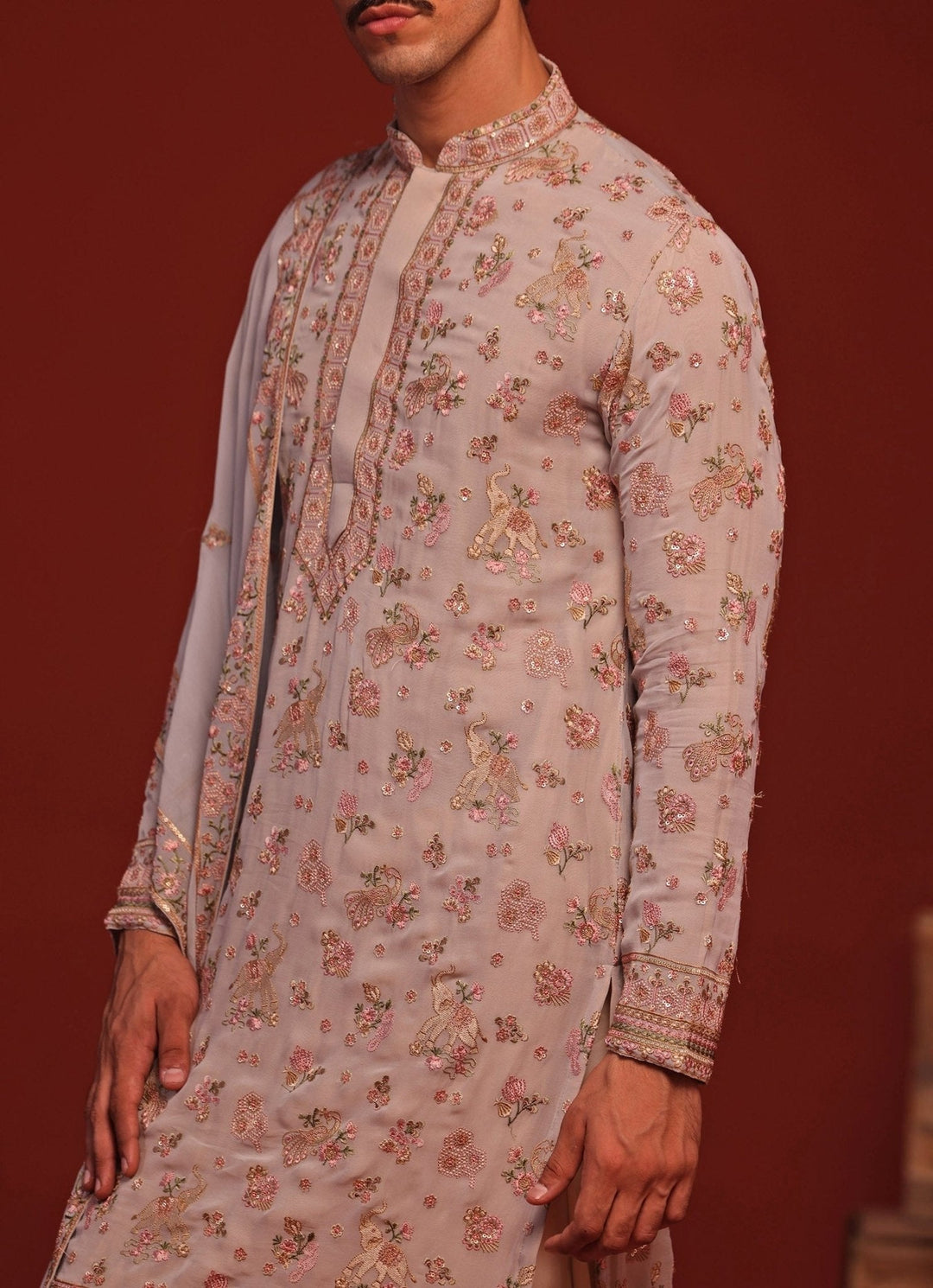 Blue Embroidered Kurta Patiala Pant Set Kalpraag - Fabilicious Fashion