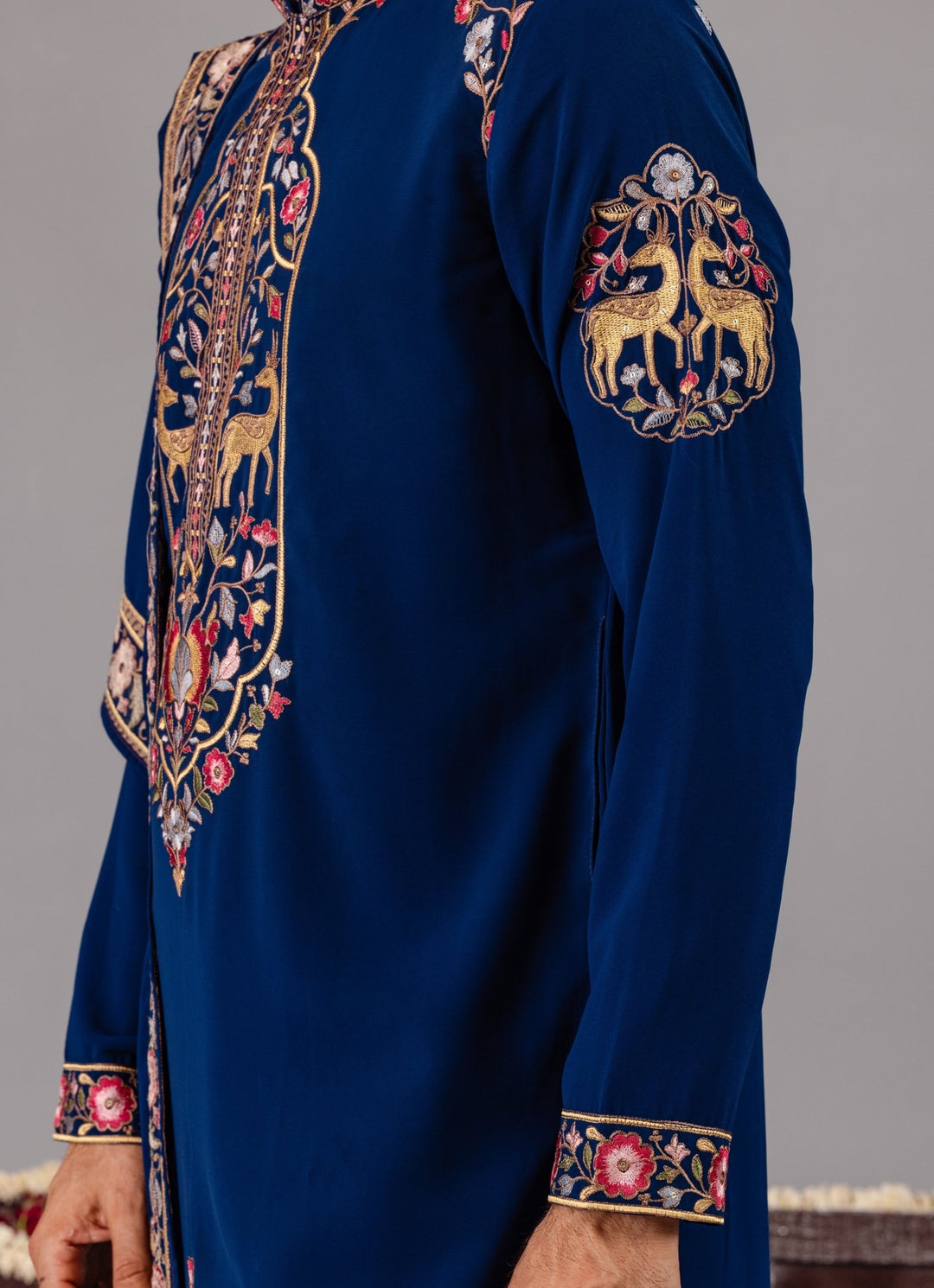 Blue Georgette Kurta Pant Set Kalpraag - Fabilicious Fashion