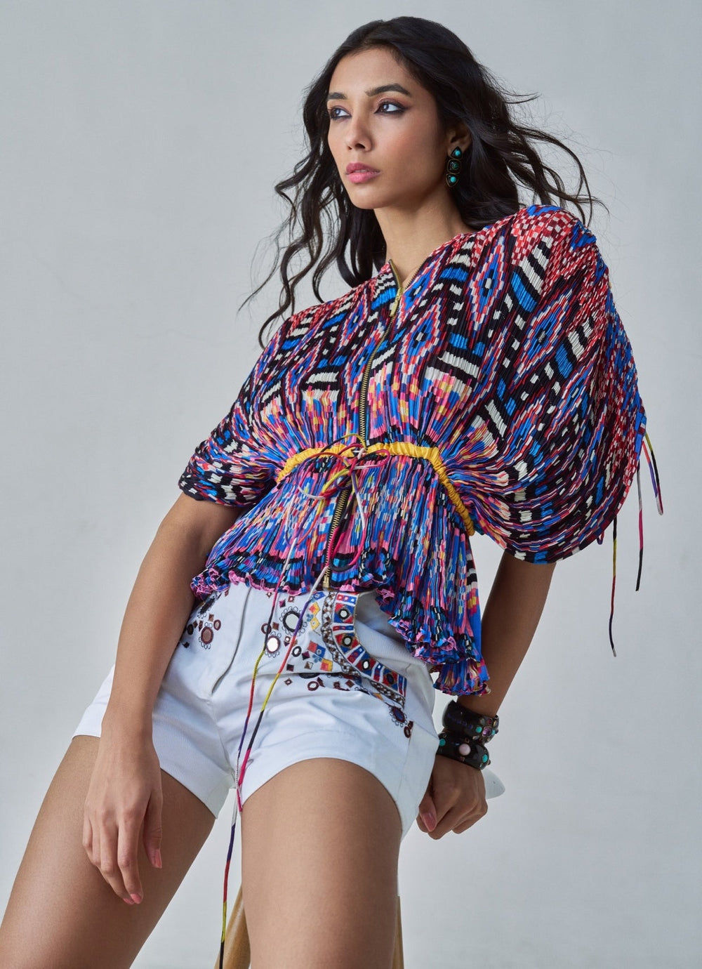 Blue Ikat Print Co Ord Set Saaksha & Kinni - Fabilicious Fashion