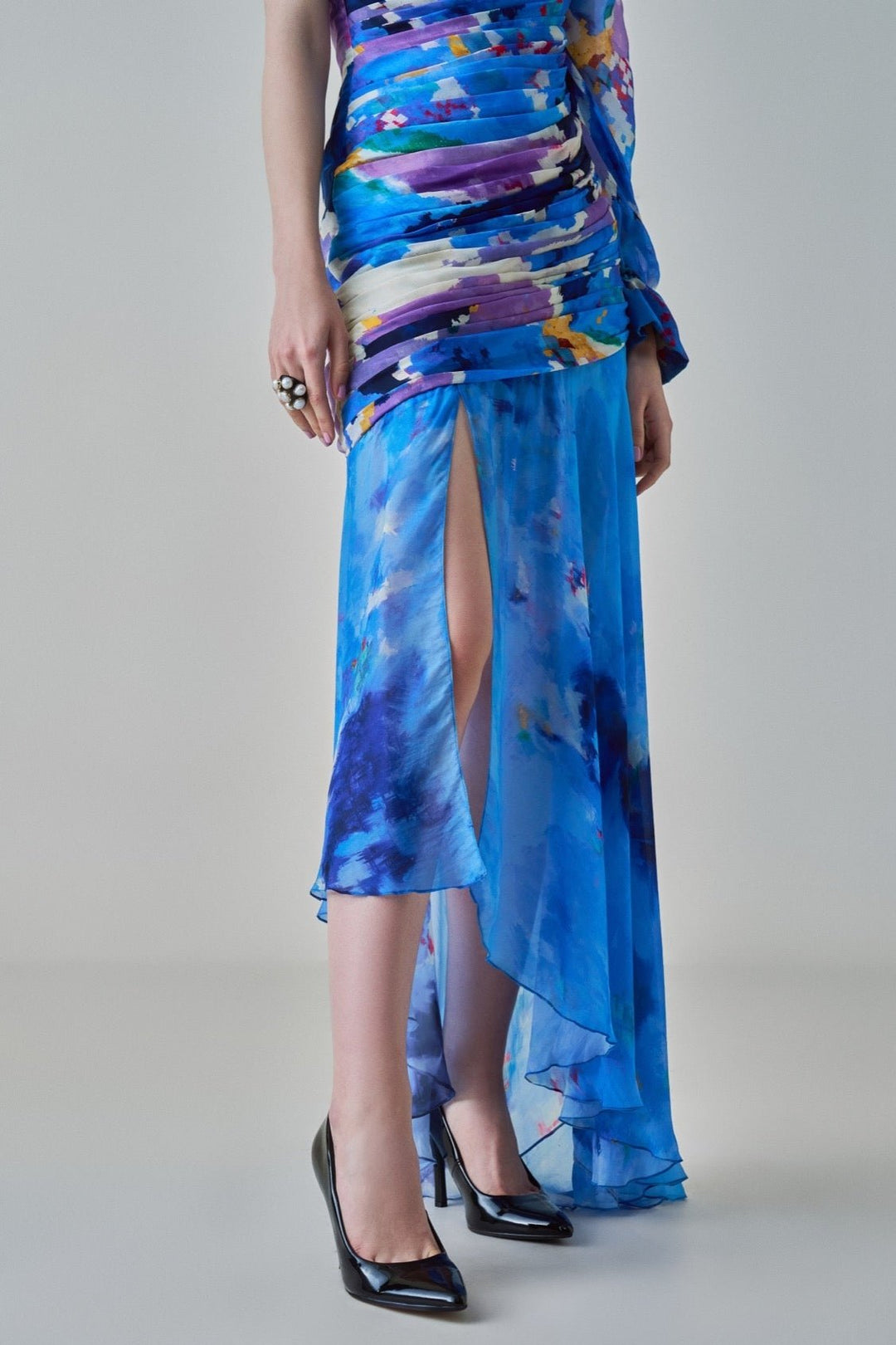 Blue Ikat Print Dress Saaksha & Kinni - Fabilicious Fashion