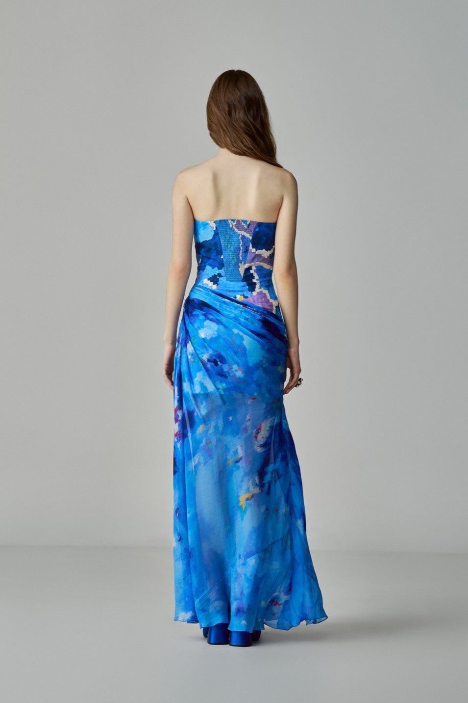 Blue Ikat Print Dress Saaksha & Kinni - Fabilicious Fashion