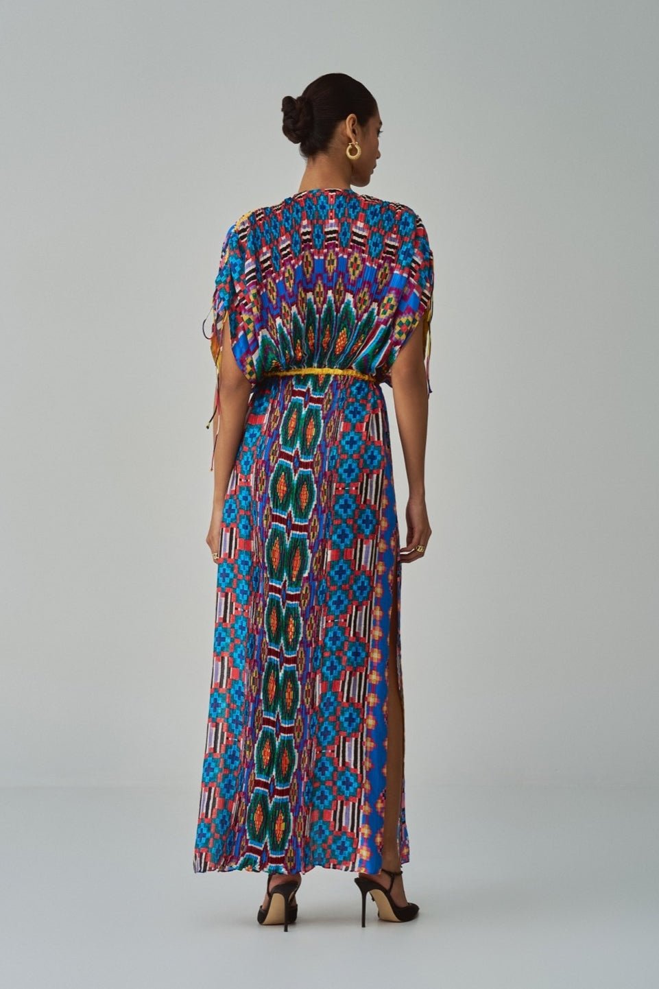 Blue Ikat Print Kaftan Saaksha & Kinni - Fabilicious Fashion