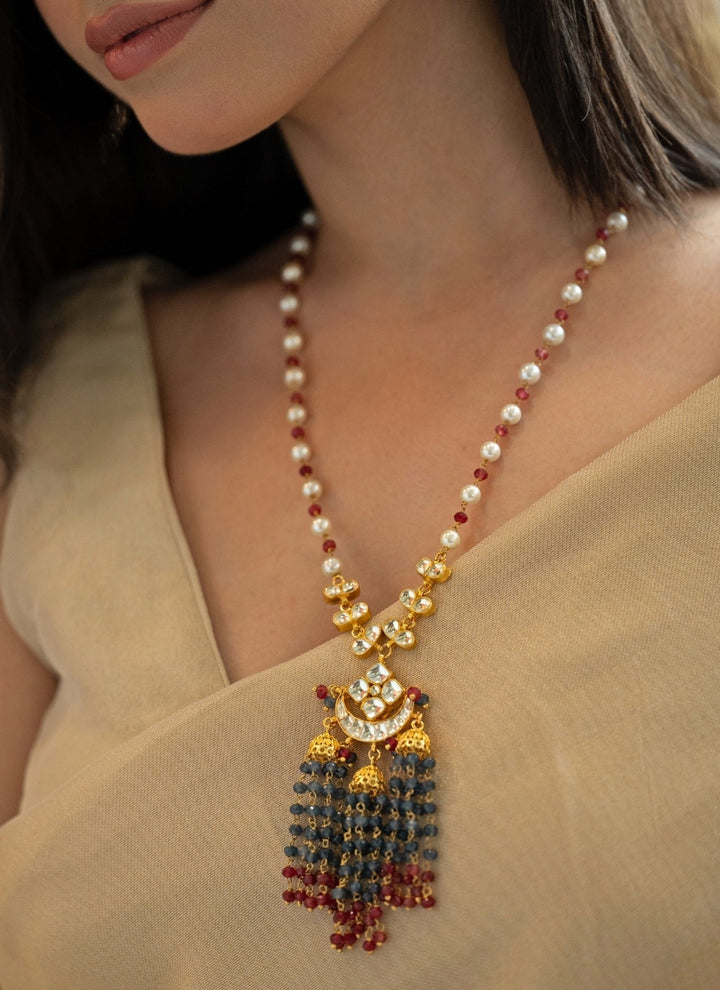 Do Taara Blue Kundan NecklaceFabilicious Fashion