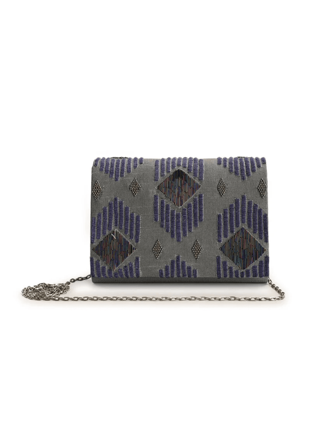 Blue Mosaic Clutch The Purple Sack - Fabilicious Fashion