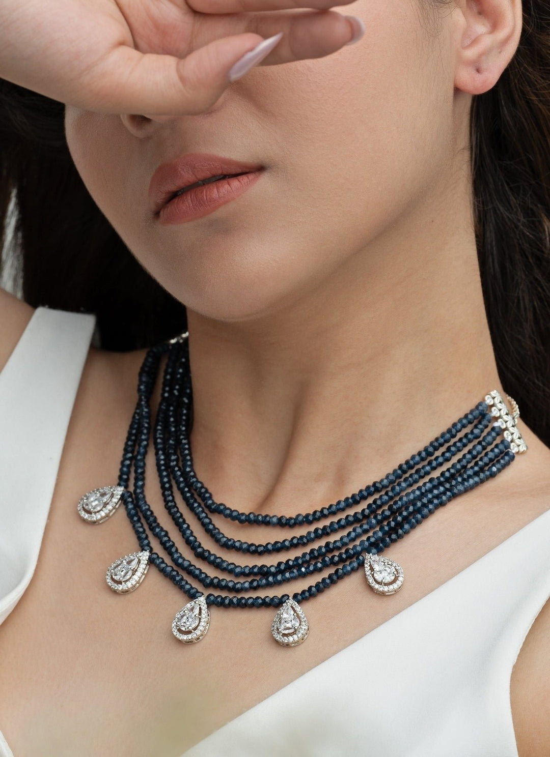 Do Taara Blue Onyx Victorian NecklaceFabilicious Fashion