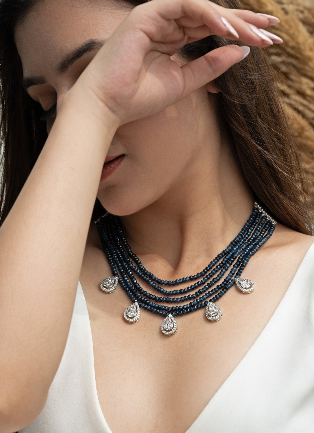 Do Taara Blue Onyx Victorian NecklaceFabilicious Fashion
