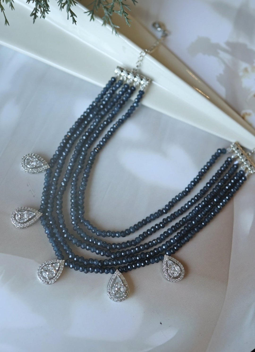 Do Taara Blue Onyx Victorian NecklaceFabilicious Fashion