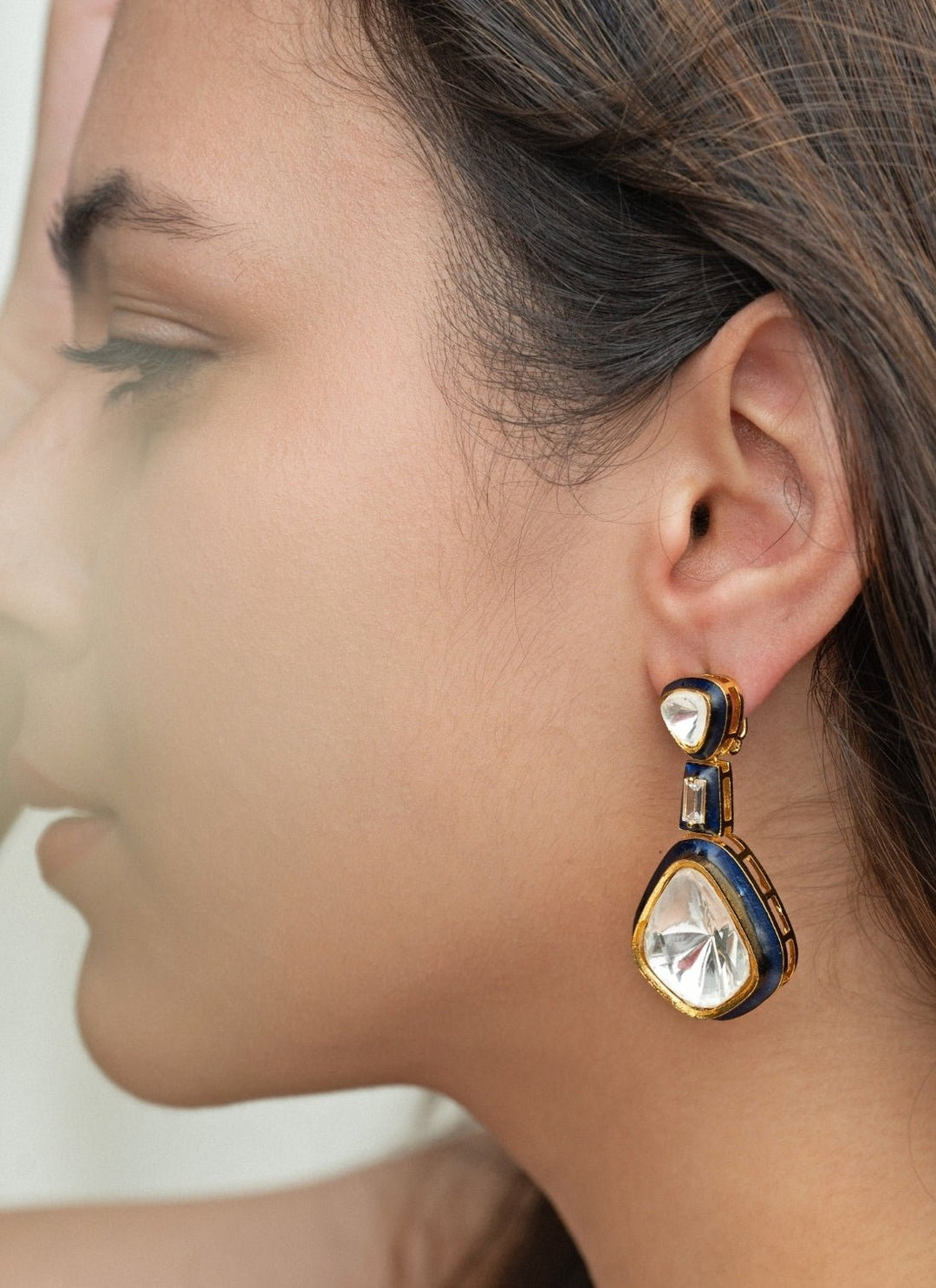 Do Taara Blue Polki EarringsFabilicious Fashion