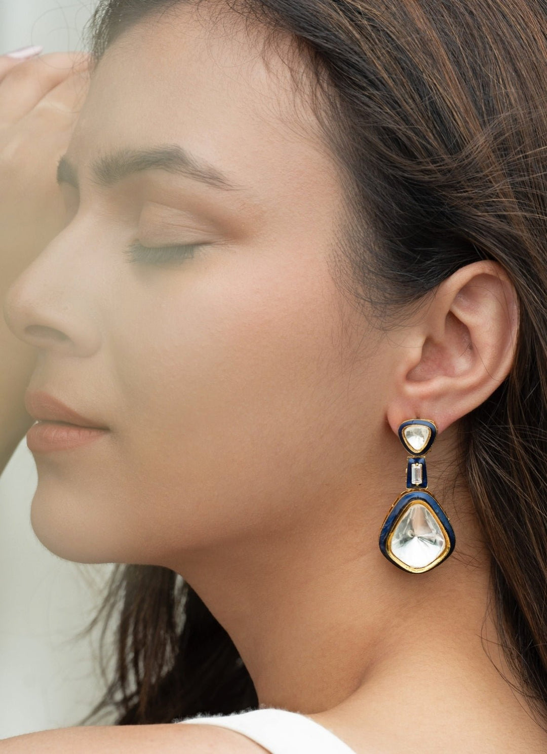 Do Taara Blue Polki EarringsFabilicious Fashion