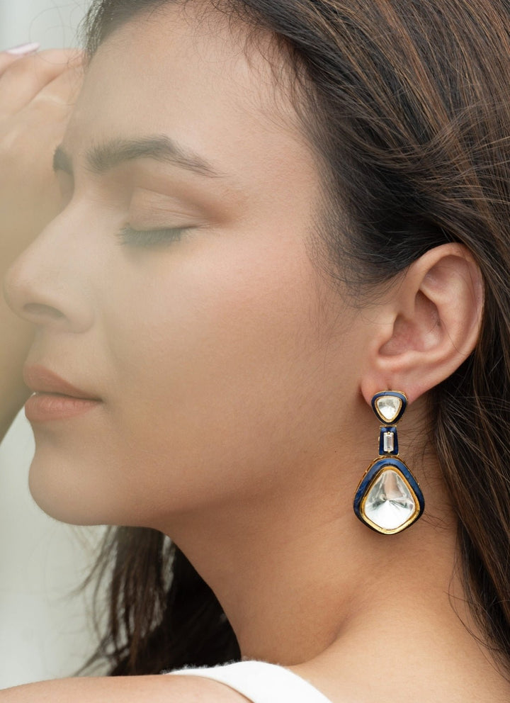 Do Taara Blue Polki EarringsFabilicious Fashion