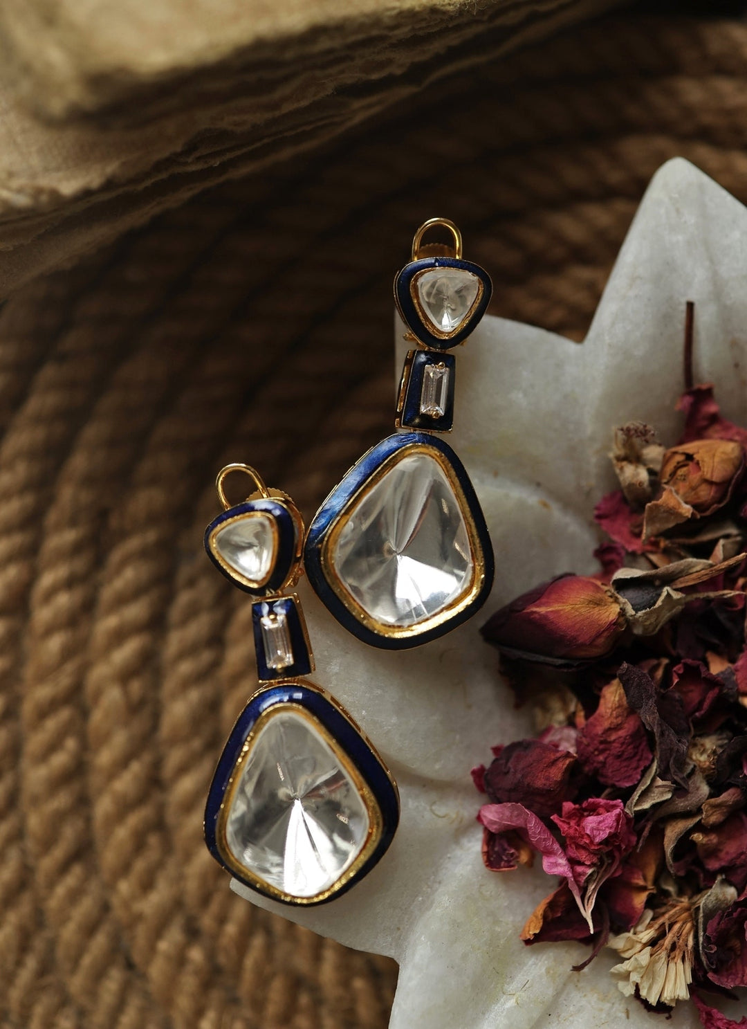 Do Taara Blue Polki EarringsFabilicious Fashion