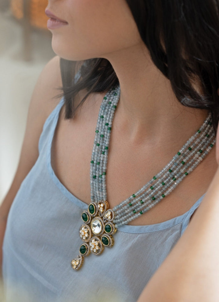 Do Taara Blue Polki NecklaceFabilicious Fashion