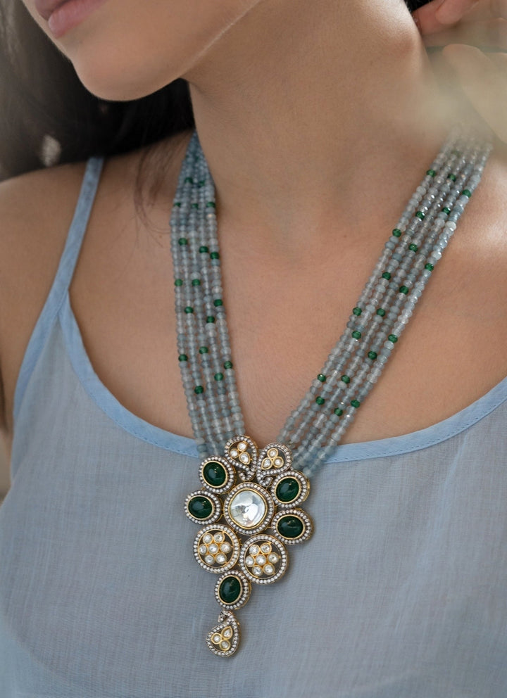 Do Taara Blue Polki NecklaceFabilicious Fashion