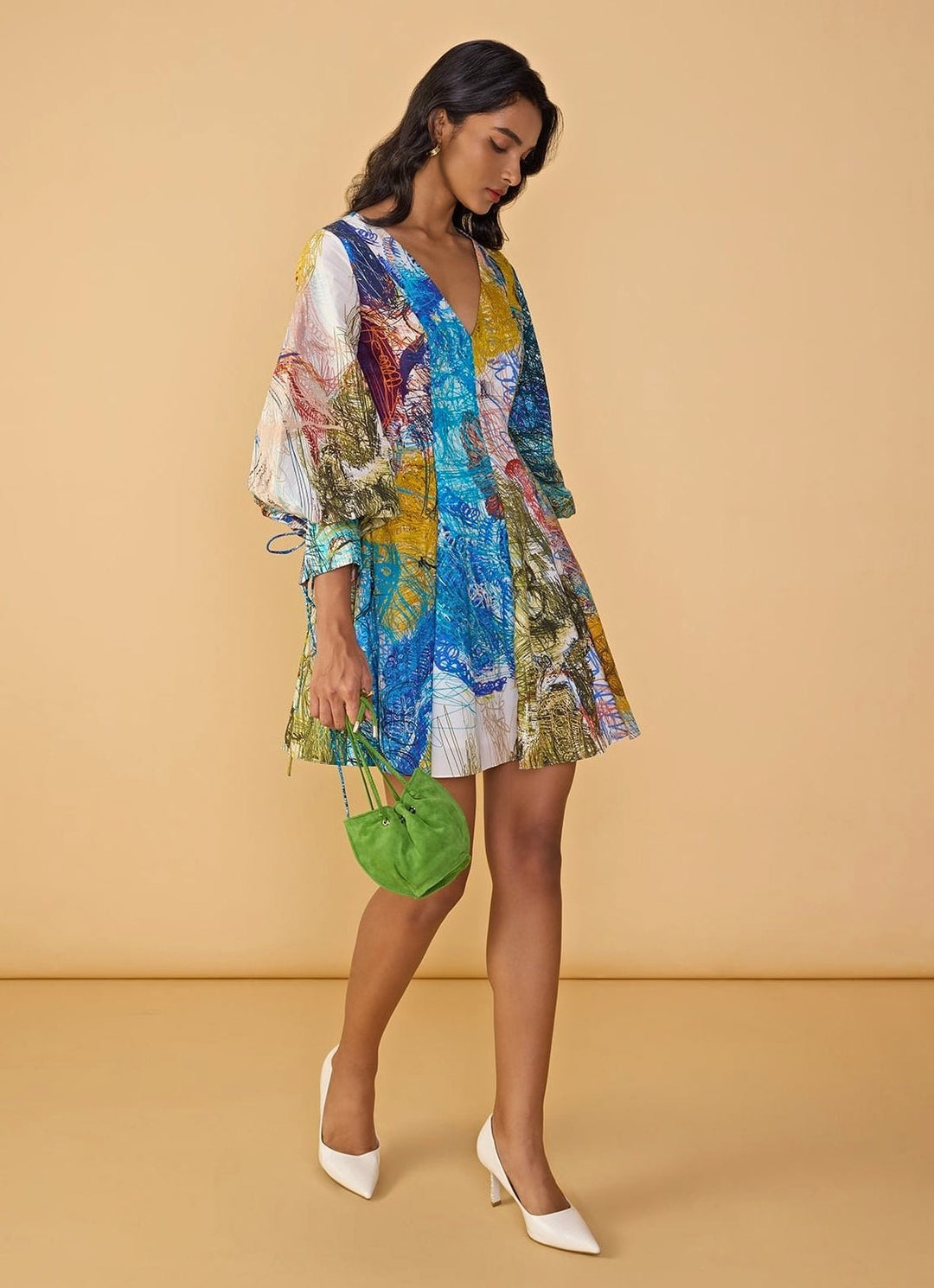 Blue Printed Dress Saaksha &amp; Kinni - Fabilicious Fashion