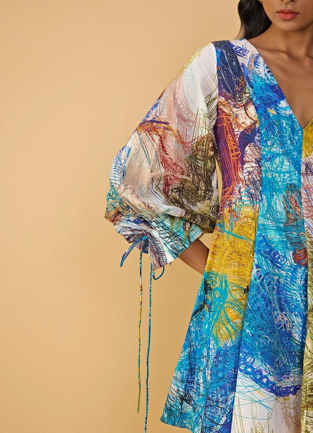 Blue Printed Dress Saaksha & Kinni - Fabilicious Fashion
