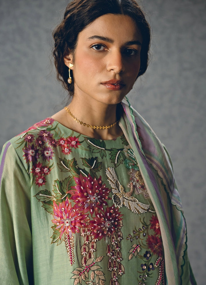 Blue Printed Silk Kurta Pants Set Paulmi and Harsh X Ease - Fabilicious Fashion