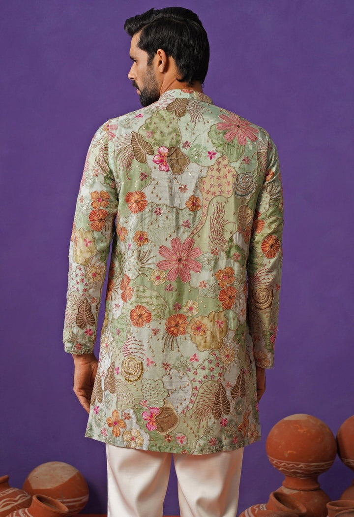 Kalpraag Blue Silk Short Kurta SetFabilicious Fashion